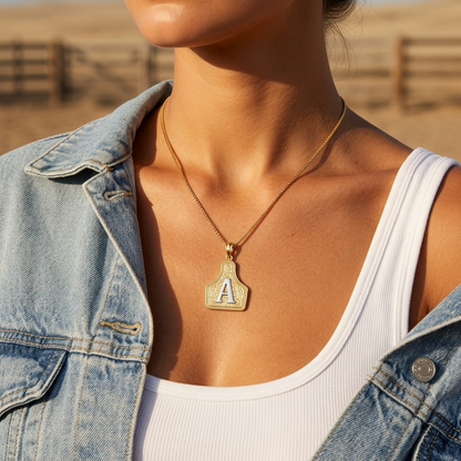 Personalized Western Letter Necklace